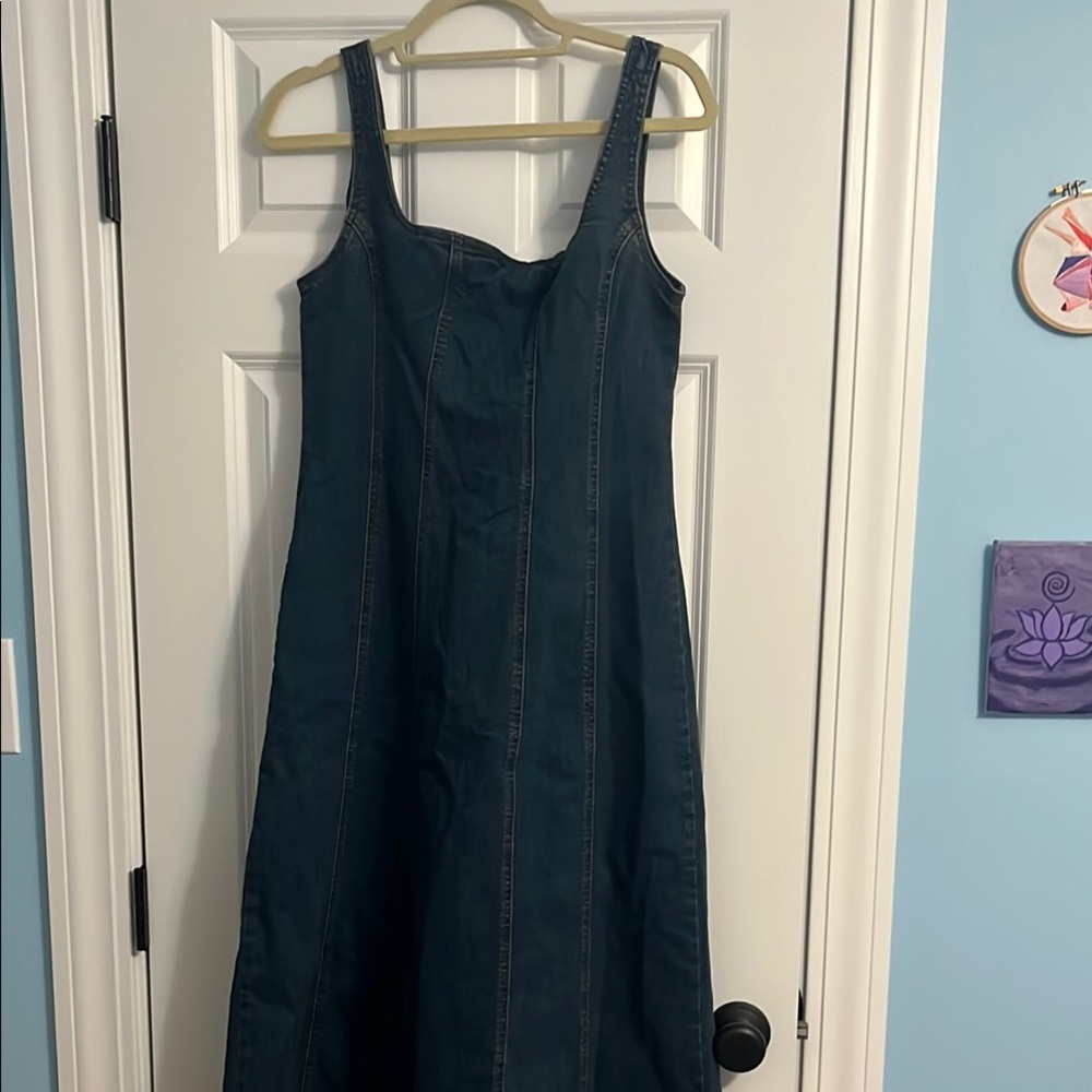 Elegant Denim Blue Dress